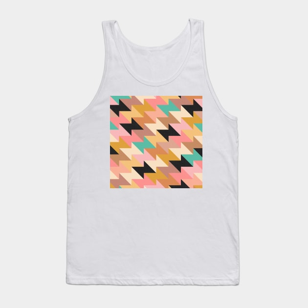 Geometric Shapes - Boho Vibes No.003 / Cozy, Vintage, Summery Shades Tank Top by matise